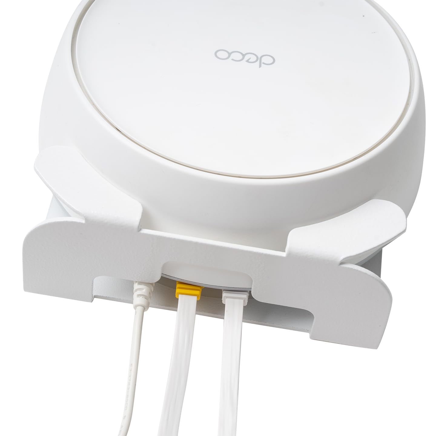 shinar Metalowy zestaw do montażu ściennego kompatybilny z TP Deco BE23 / BE25 / BE3600 / BE5000 Mesh WiFi 7 System oszczędzający miejsce, uchwyt biały, 1 opakowanie