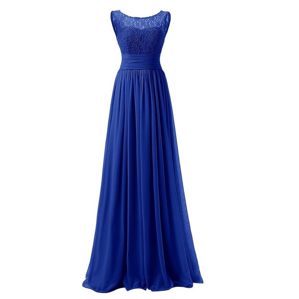 Vestidos de Dama de Honor Una Línea De Gasa Encaje Elegante Cuello Barco Fuera del Hombro Vestidos Dama Honor Fiesta Boda para la Noche(Coral,16W)