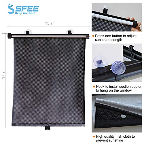Sfee Car Window Shade for Side Windows, 2 Pack Car Sun Shade