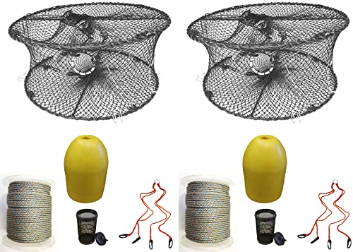 2-Pack of KUFA Sports Foldable Prawn Trap (Stretched Mesh Size:1-3/4