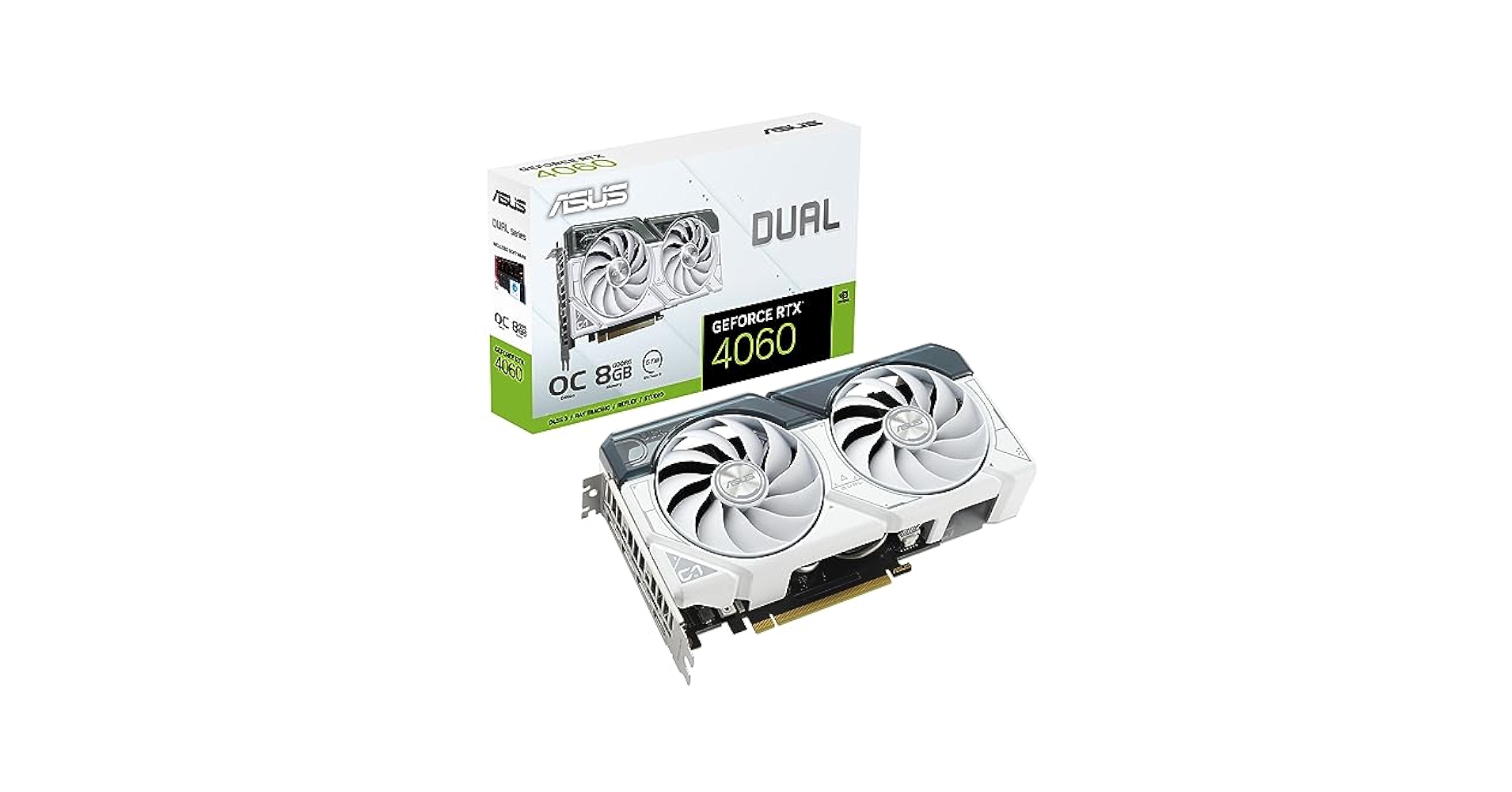 (新品未使用) ASUS RTX 4060 White 8GB GDDR6 ASUS Dual GeForce RTX™ 4060 White OC Edition 8GB GDDR6