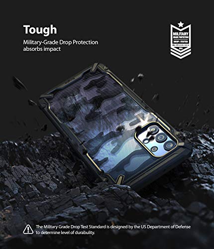 Image of Ringke Fusion-X for Samsung Galaxy A32 5G Case Back Cover, [Military Drop Tested] Ergonomic Camo Hard PC Back TPU Bumper Impact Resistant Protection - Camo Black