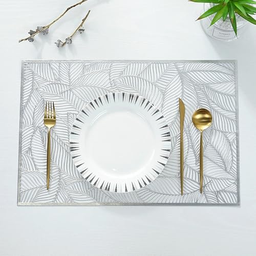 Set de table imperméable lavable lot de 4 napperons anti-tache PVC - 3