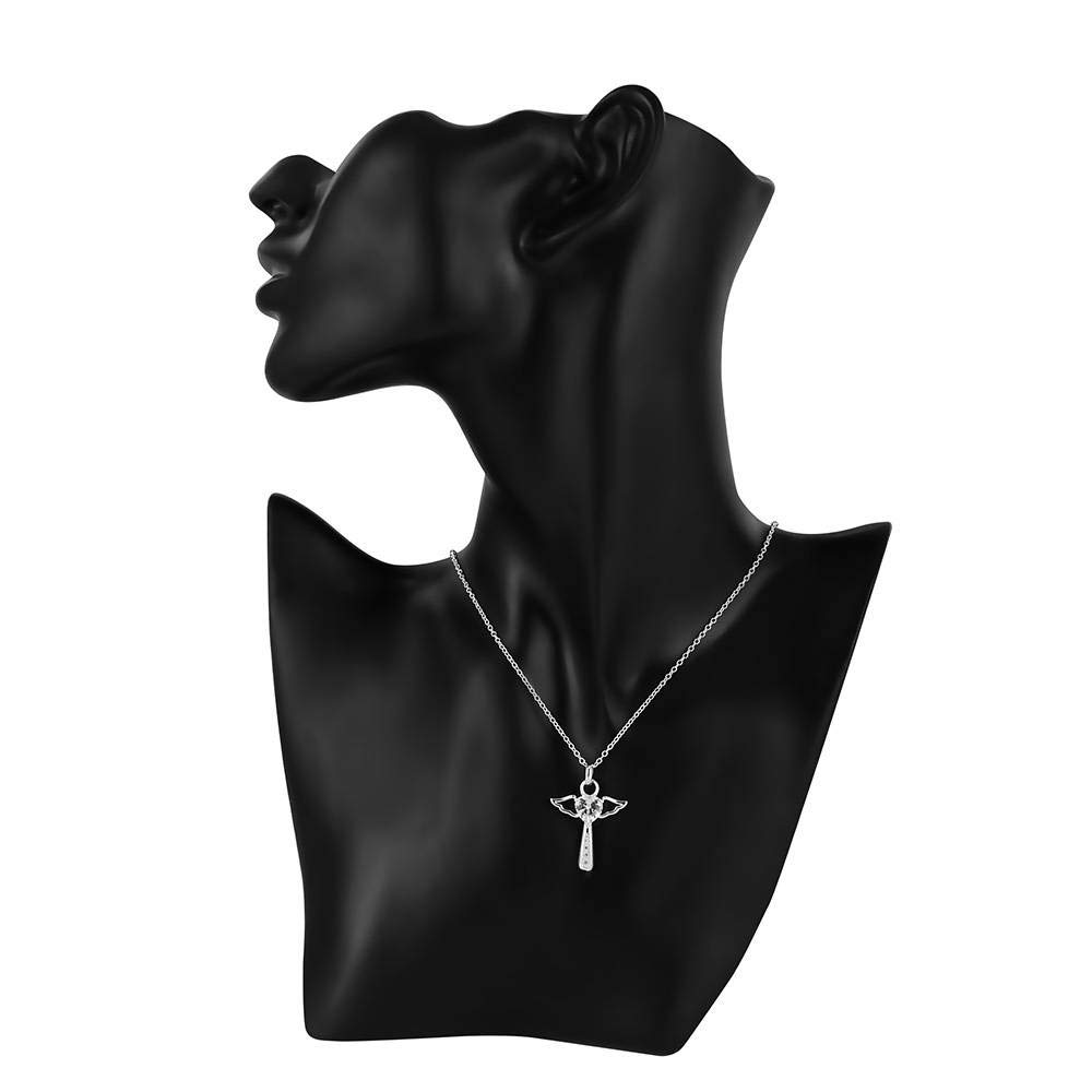 Naszyjnik z krzyżem ze srebra próby 925 Fine Jewelry Skrzydła anioła z naszyjnikiem