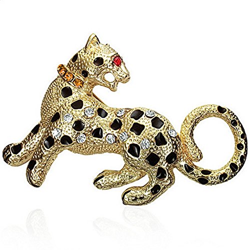 My Daily Styles Fashion Alloy Leopard Tiger Zodiac Sign Multicolor Brooch