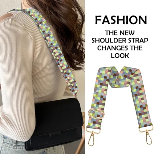 Image of Purse Strap Crossbody Shoulder Canvas Straps 1.5 inch Wide Replacement Adjustable Aesthetic Cute for Women Girls Bag
