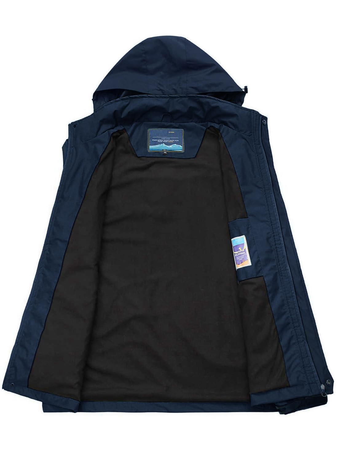 YSENTO Herren Regenjacke wasserdichte Outdoor Atmungsaktive Wandern Funktionelle Softshell Winddichte Regenjacke mit Abnehmbarer Kapuze