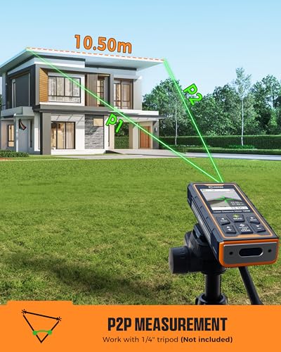 image for Laser Measuring Tool, CIGMAN 393ft Green-Beam Laser Measure, Outdoor L