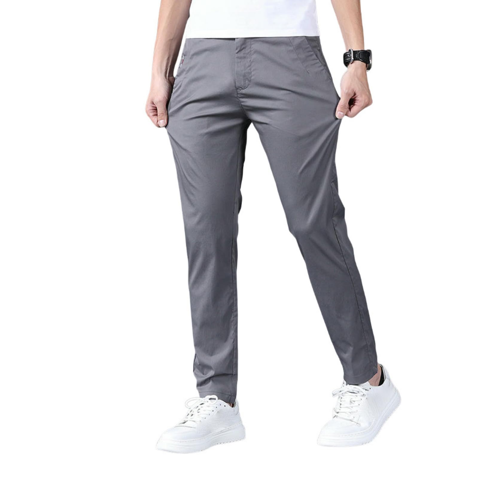 Pantaloni casual da uomo Primavera Estate Stile Coreano Slim Dritto Alla Moda Versatile Elastico Vita