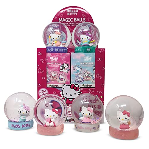 Sbabam s.r.l. Magic Balls Hello Kitty avec Bracelet Brille dans l'obscurité. Pack de 2 pièces. Rebondir et sont très colorés