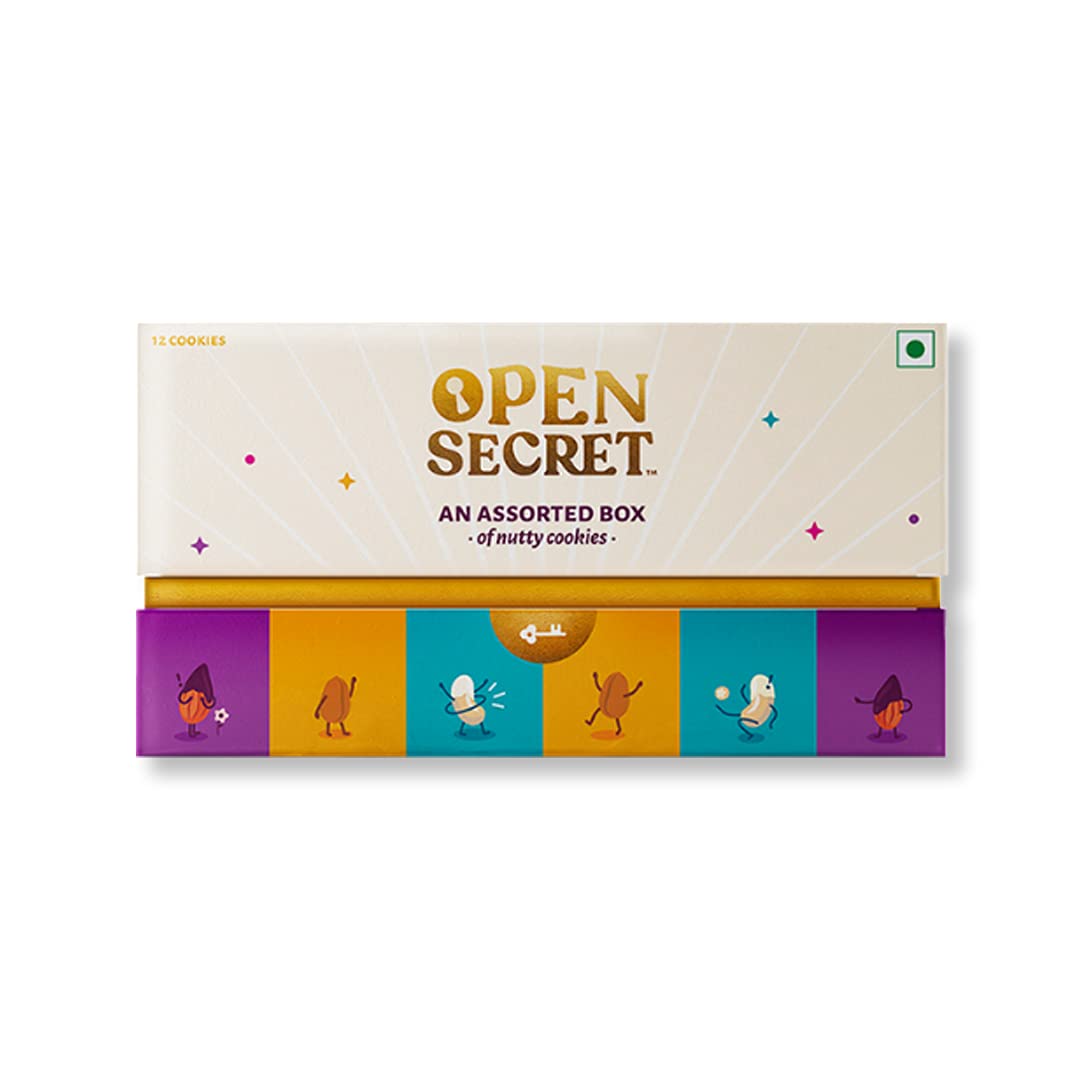 Open Secret Cookies |12 Assorted Chocolate & Dryfruit Cookies |Healthy & Tasty |Immunity Boosting Nuts (Almond, Cashew, Peanut) |No Maida |Gift Hamper for Mom/GrandMother/Family/Kids (B084HHPZ3M) Amazon Price History, Amazon Price Tracker