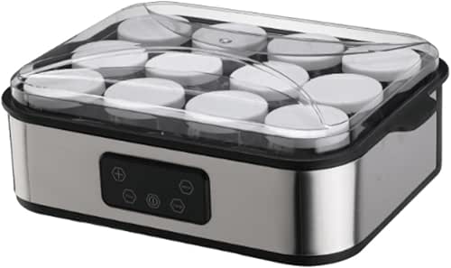 perfk Yaourtière Fromagère Grecque Compacte Maison avec 12 Pots en