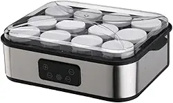 Iogurteira, Queijeira, Iogurteira Caseira, Utensílios para Iogurte Caseiro com 12 Potes de Vidro, Grego Compacto para Loja de Eletrodomésticos de