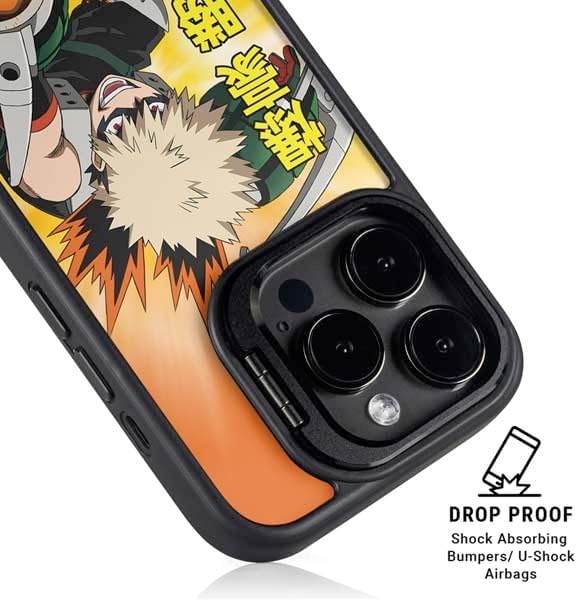 Skinit Kickstand Phone Case Compatible with iPhone 16 Pro Max - Officially Licensed My Hero Academia Katsuki Bakugo Season 4 Design