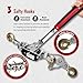 Come Along Winch,4T Capacity with 10FT Steel Cable,Heavy Duty Ratchet Power Puller Tool with Dual Gears,3 Hooks,Hand Winch Tool for Road Vehicle Recovery and Pulling Tree