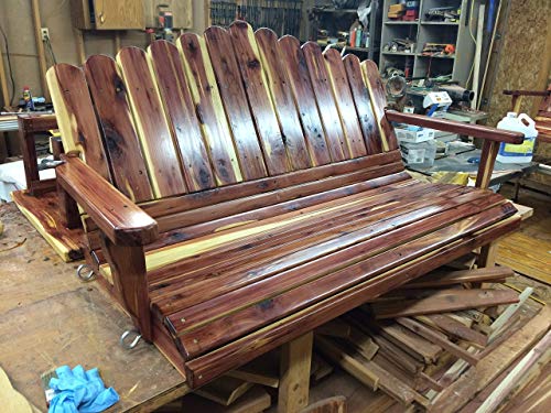 swing, porch swing, patio furniture, deck furniture, swing, 5ft swing, cabin furniture, rustic furniture, anniversary gift, wedding gift, porch swing, hanging swing (48' long)
