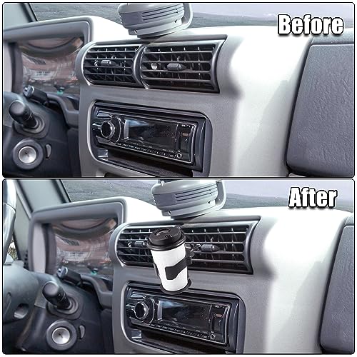 Portavasos ajustable para aire de coche color negro miniatura 3