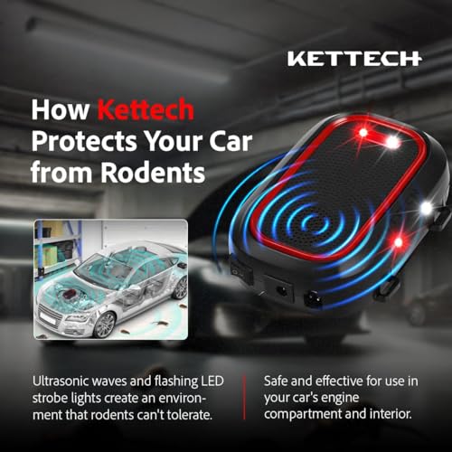 Image of 5th Gen Ultrasonic Rat Repellent | Breaks Rat Cycle Permanently | Universal Fit for Cars & Trucks, Homes & Commercial Spaces | IPX3 Waterproof | Protects Wires & Sensors | 95% Efficiency