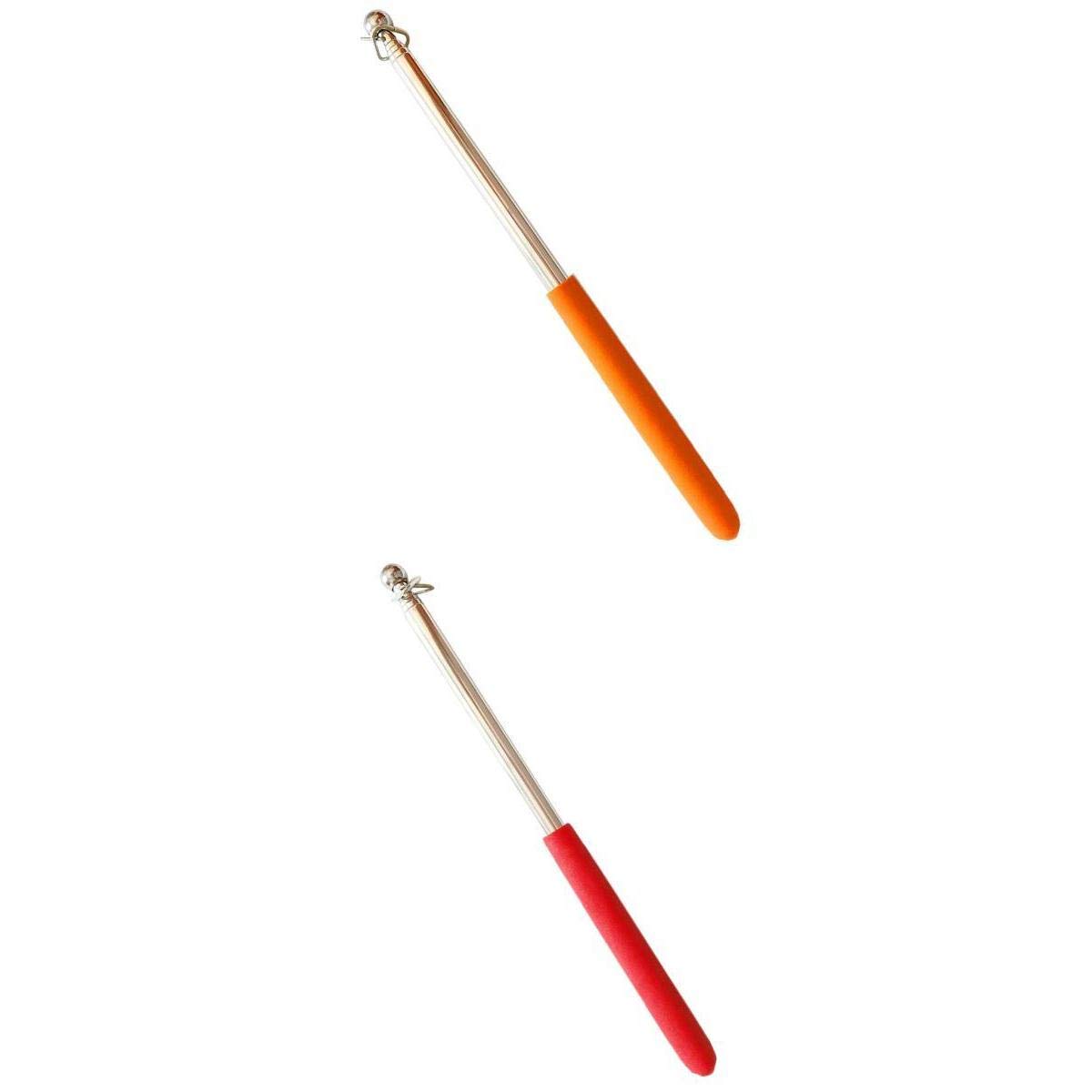 2 X Telescopic Stainless Steel Flagpole Flagpole Guide Pole Length 1M-picture-32
