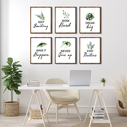 Kathfly Framed Canvas Inspirational Wall Art Decor For Office Motivational Wall Art Aesthetic Inspirational Wall Art Posters Natural Positive Print For Living Room Bedroom Office Set Of 6, 8 X 10 Inch #TOP3