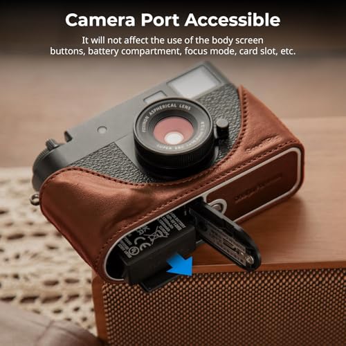 Funda de cuero SMALLRIG para FUJIFILM X Half estilo retro miniatura 6