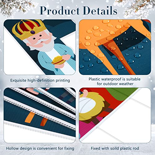 Vicenpal 7 Pcs Believe Christmas Yard Stake, Outdoor Nativity Scene Christmas Holy Nativity Yard Sign Religious Decorations Believe Letter Sign For Xmas Holiday Winter Outdoor Lawn Garden Decor #TOP4