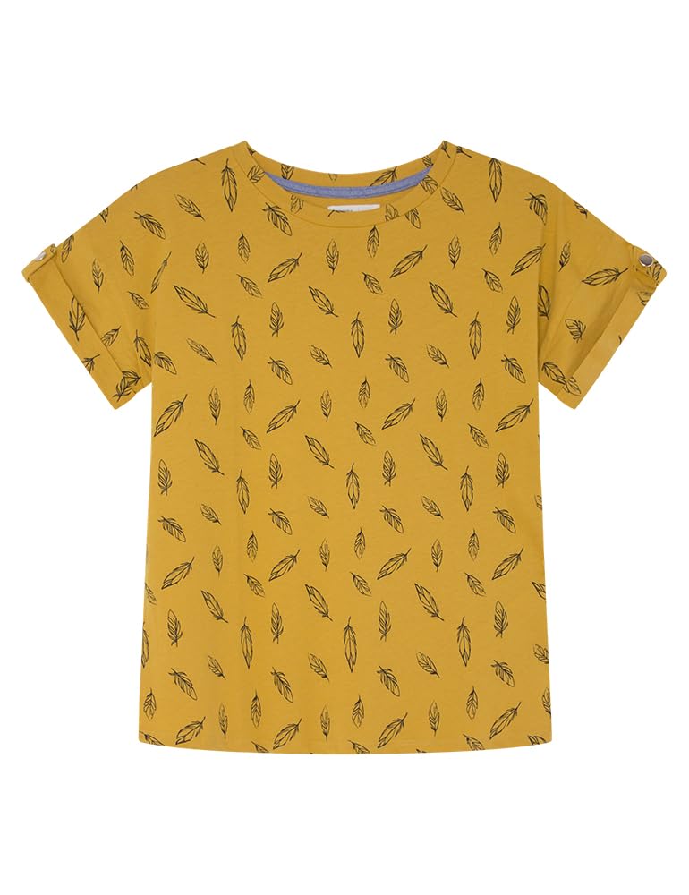SPRINGFIELD Camiseta, Estampado Amarillo, XL para Mujer