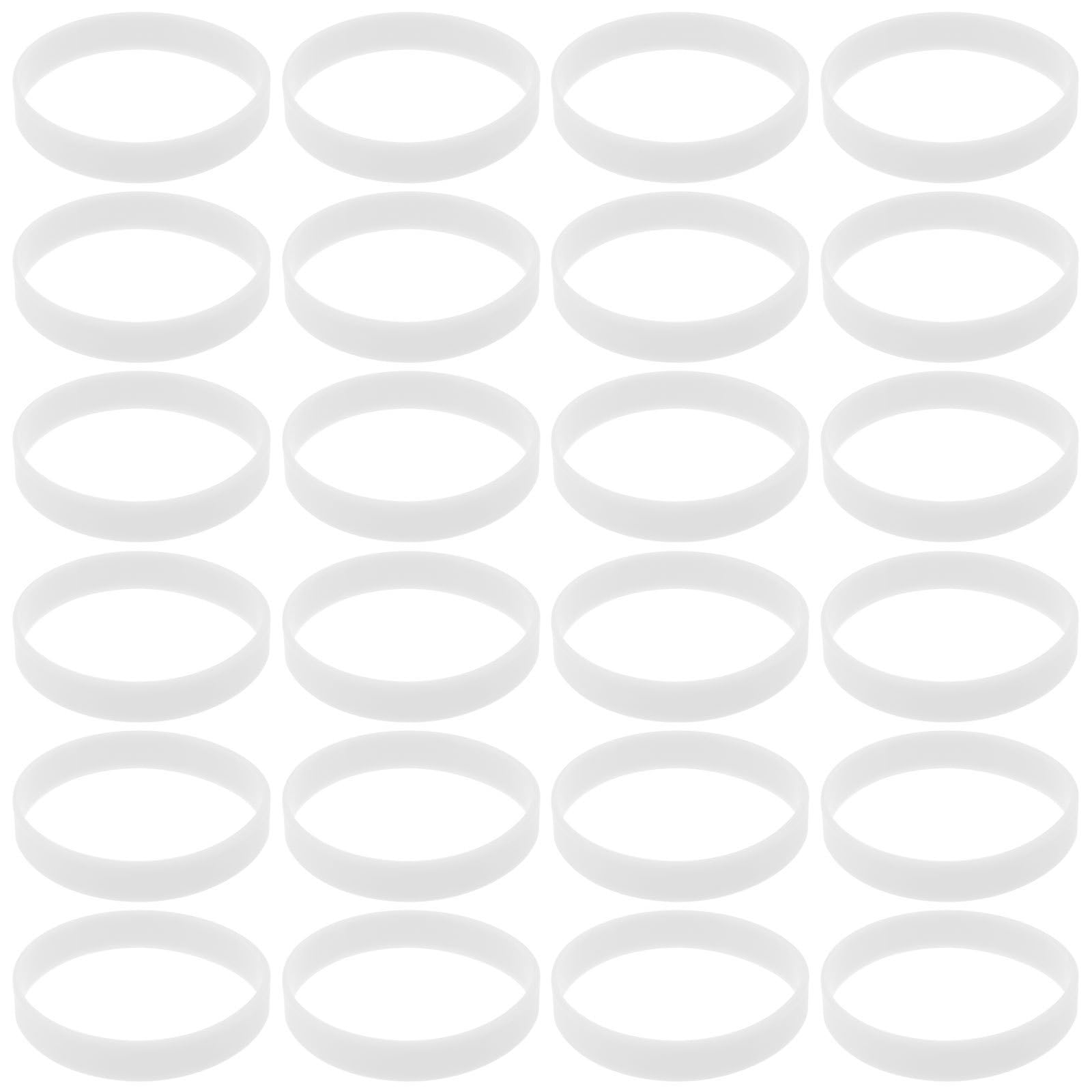 Leuchtendes Silikon Armband 100 Stück, Weiß, für Kinder