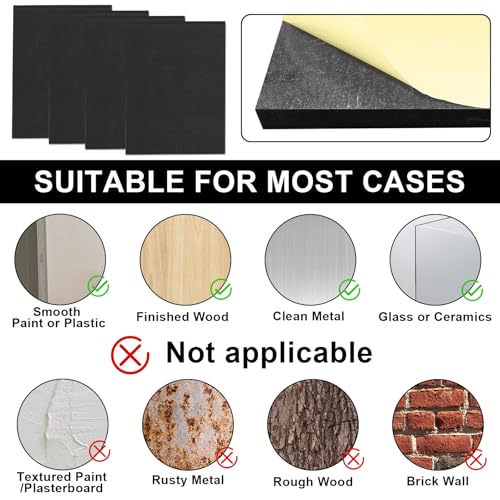 4 Stück Selbstklebende Schaumstoffplatte – Schwarze Schaumstoffplatten, rutschfeste Schaumstoffmatte, Stoßdämpfung, DIY Möbel Projekte, Moosgummi Platten für Möbel (300X200X20MM)