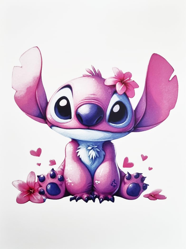 Lot De 4 Posters Stitch, Décoration Murale De Dessin Animé
