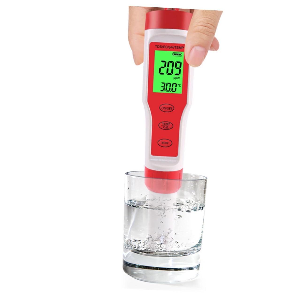 ULTECHNOVO Misuratore Ph Acqua Digitale Tester della Qualità Acqua Monitor per Ph Ec Temperatura Portatile e Facile da Usare