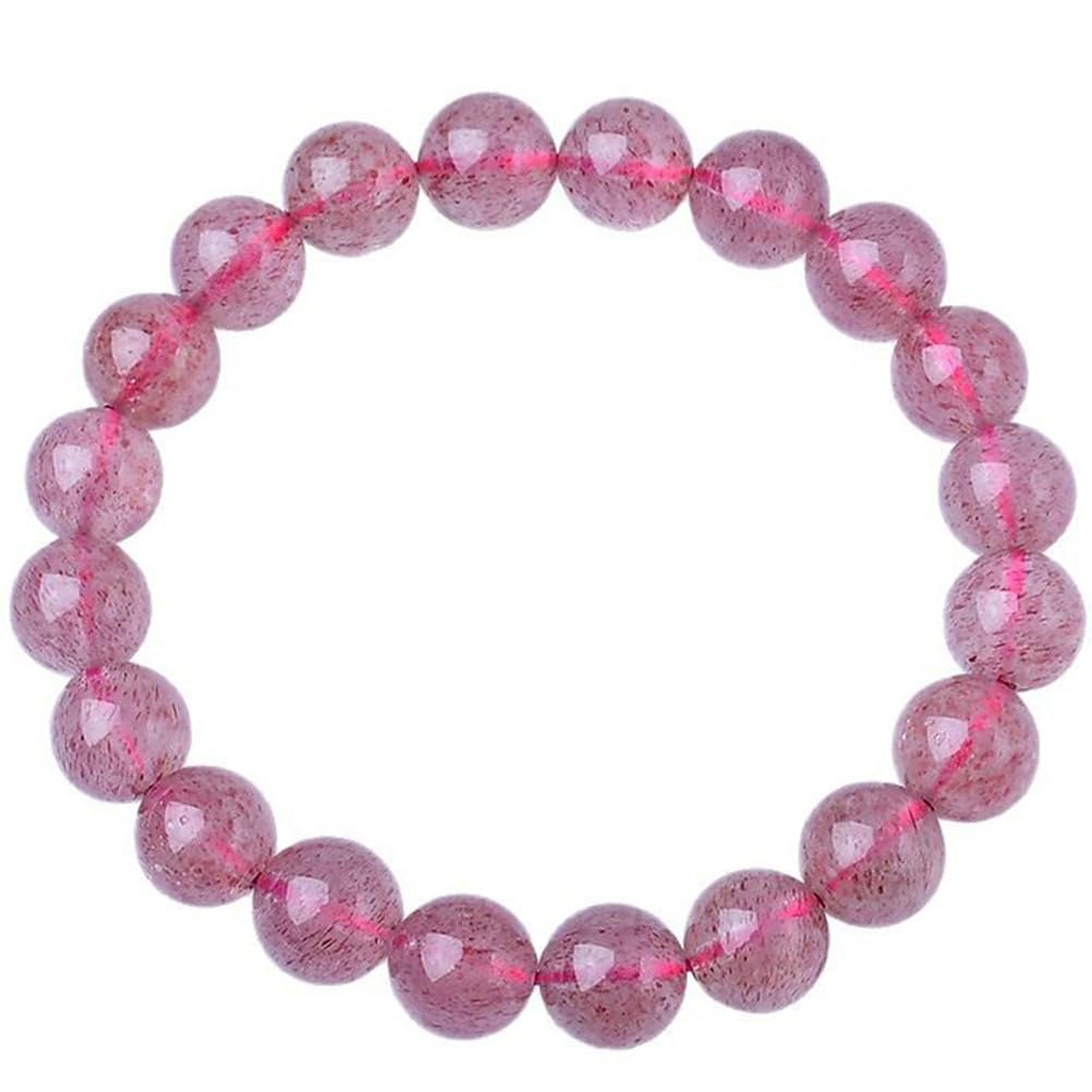 Pulsera Feng Shui Pulsera de Cristal de Cuarzo Fresa Pulsera de dragón Chino Pulsera de Piedras Preciosas Naturales para Mujer Pulsera de Chakra de Cristal Reiki Pulsera talismán,6mm
