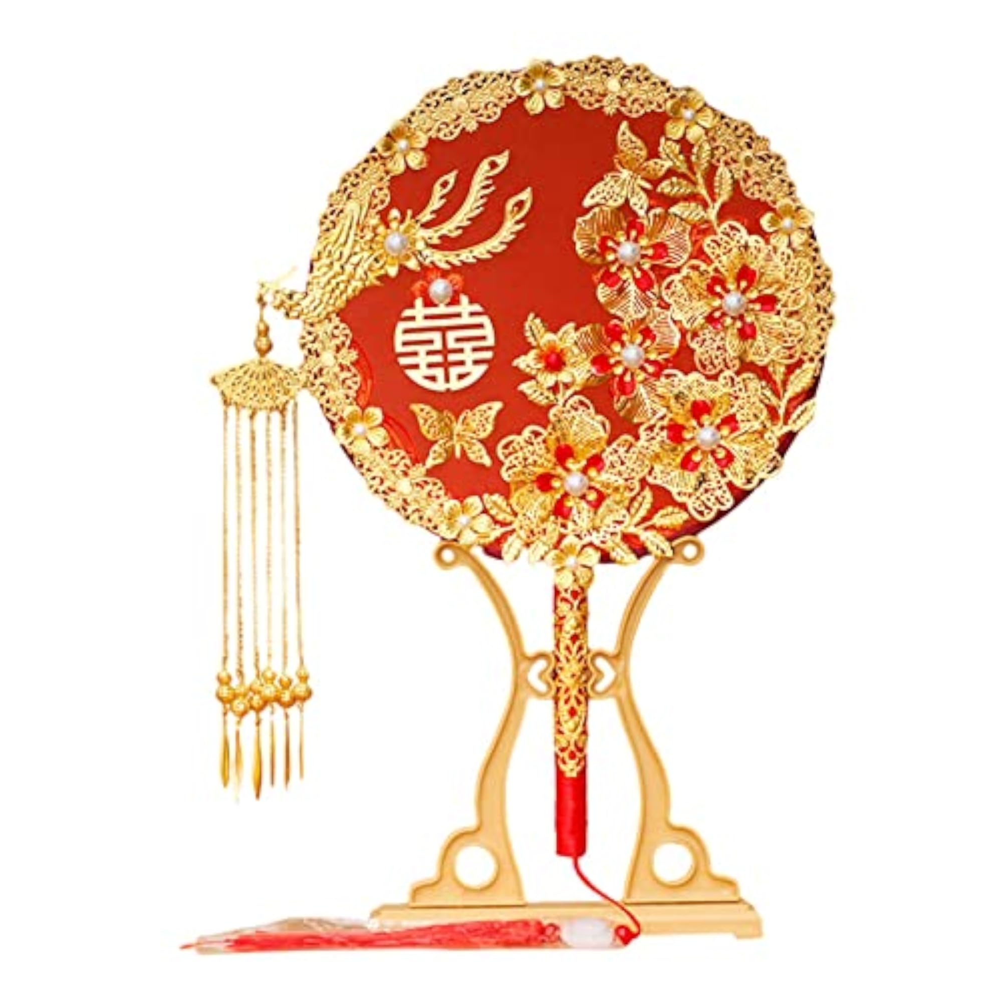 Wedding Fan Bride Bridesmaid Chinese Style Hand Fan for Home Decor