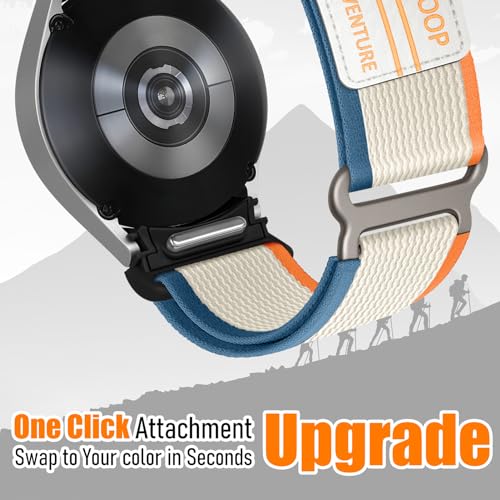 Image of Trail Loop for Samsung Galaxy Watch 7 /6 /5 /4 Strap 40mm 44mm /5 pro 45mm /6 Classic 43mm 47mm,No Gap One Click Rugged Sport Nylon Band for Samsung Watch 4 Classic Strap 46mm 42mm Men Women