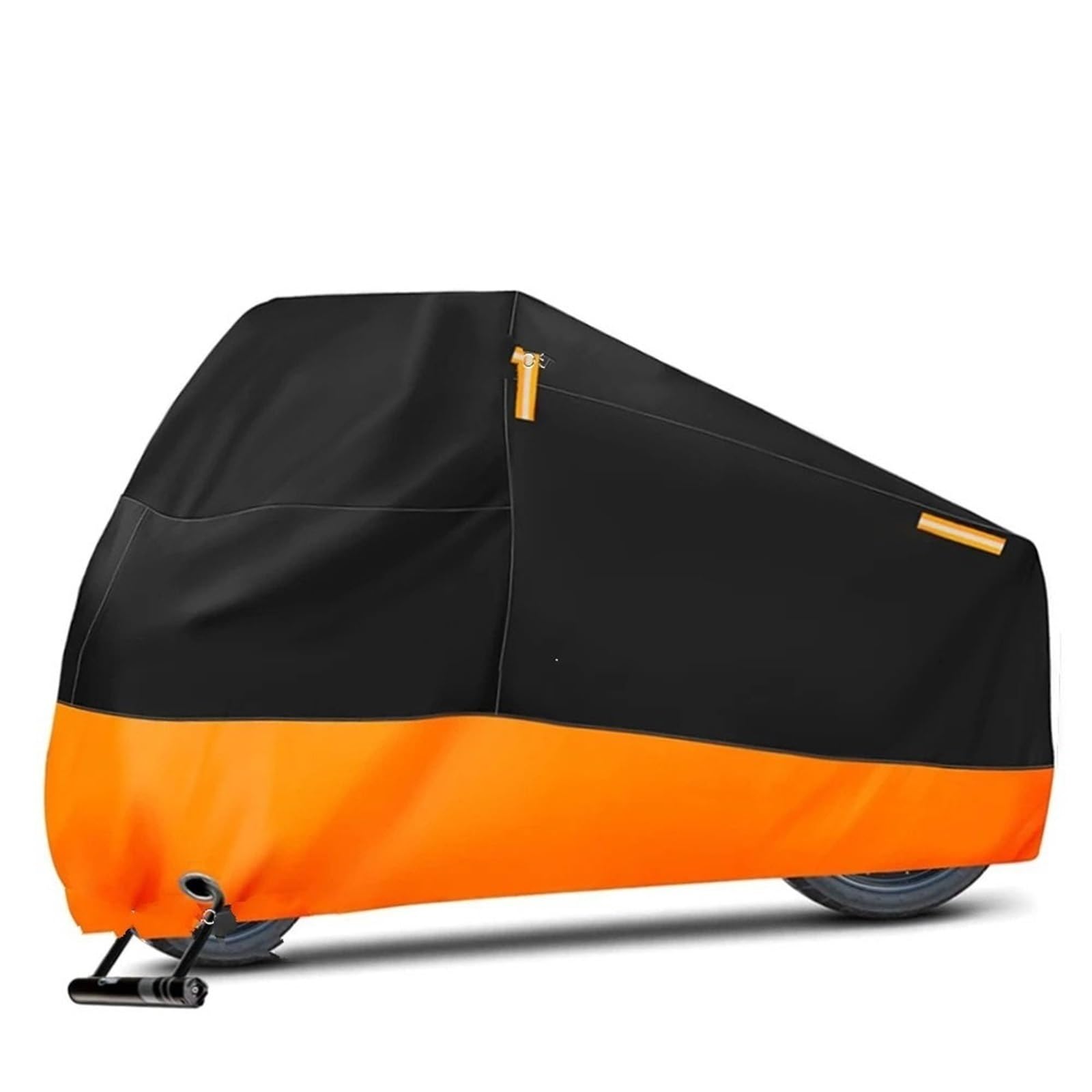 Pokrowiec na motocykl Wodoodporny pokrowiec na mot Pokrowiec na motocykl wodoodporny skuter zewnętrzny osłona UV osłona przeciwdeszczowa na oponę 125 250 300 350 750(Orange,L for 180-200cm)