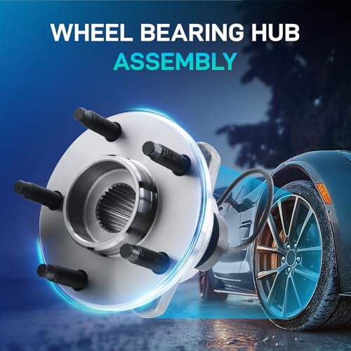 Image of Front Wheel Hub Bearing Assembly Compatible with 2004-2012 Chevy Malibu, 2008-2010 Cobalt HHR, 2005-2010 Pontiac G6, 2007-2009 Saturn Aura Wheel Bearing and Hub Assembly 2006 2011 5 Lugs w /ABS 513214