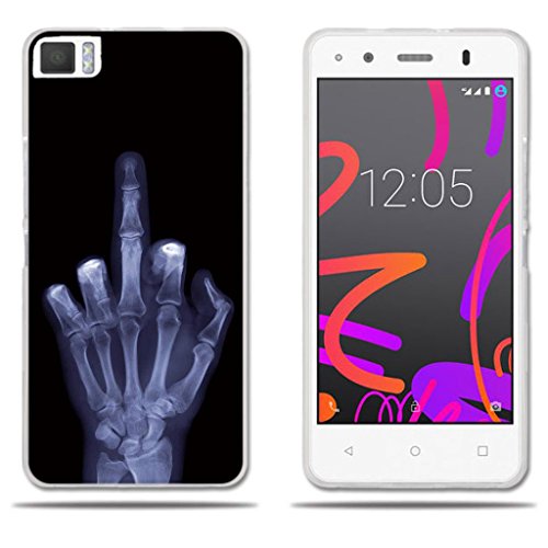 fubaoda Funda BQ Aquaris M4.5 Carcasa de Silicona,Dibujo Tema No Toque Mi Teléfono, Resistente a los Arañazos en su Parte Trasera,Funda Protectora Anti-Golpes para BQ Aquaris M4.5