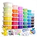 ZHW 36 Couleurs DIY Magic Kids Plasticine Clay, Ultra Couleurs Vives Lumière Art Créatif Bricolage Artisanat Model, Magic Air Dry Clay, Les Meilleurs Cadeaux pour Les Enfants Adultes