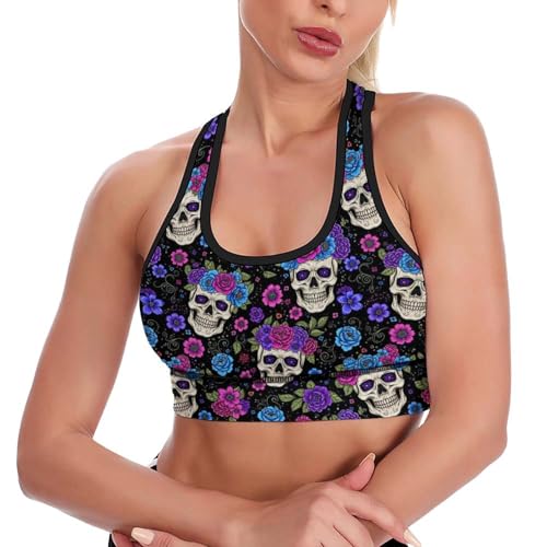 Image of Womens Comfortable Sports Bra Workout Tank Tops Racerback Fitness Gym Bra for Yoga Running