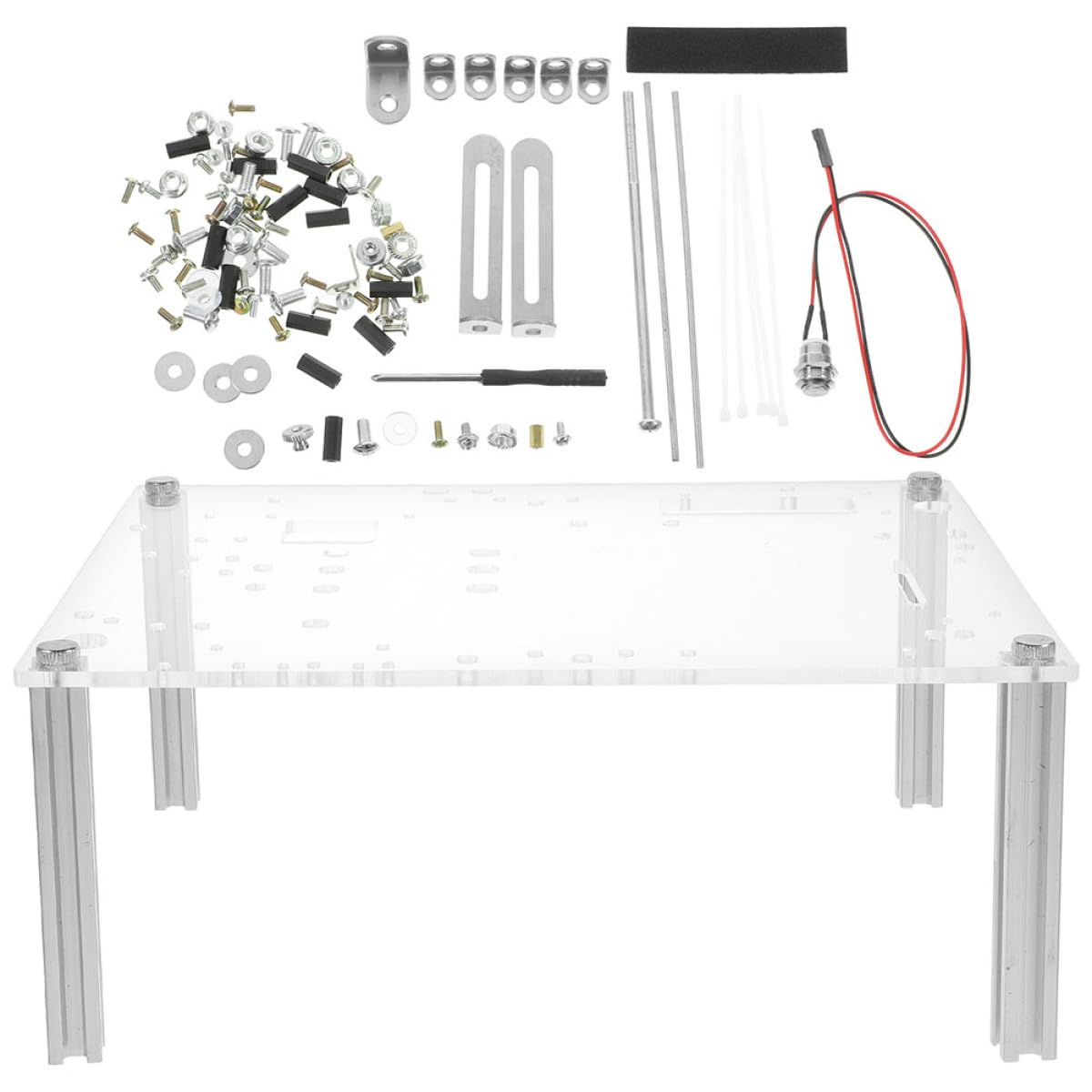 IMIKEYA Staffa per Case PC a Telaio Aperto Matx, Supporto Robusto per Schede Madri, Base Trasparente Flusso D’aria Ottimizzato, Resistente e Facile da Montare per Appassionati di Computer