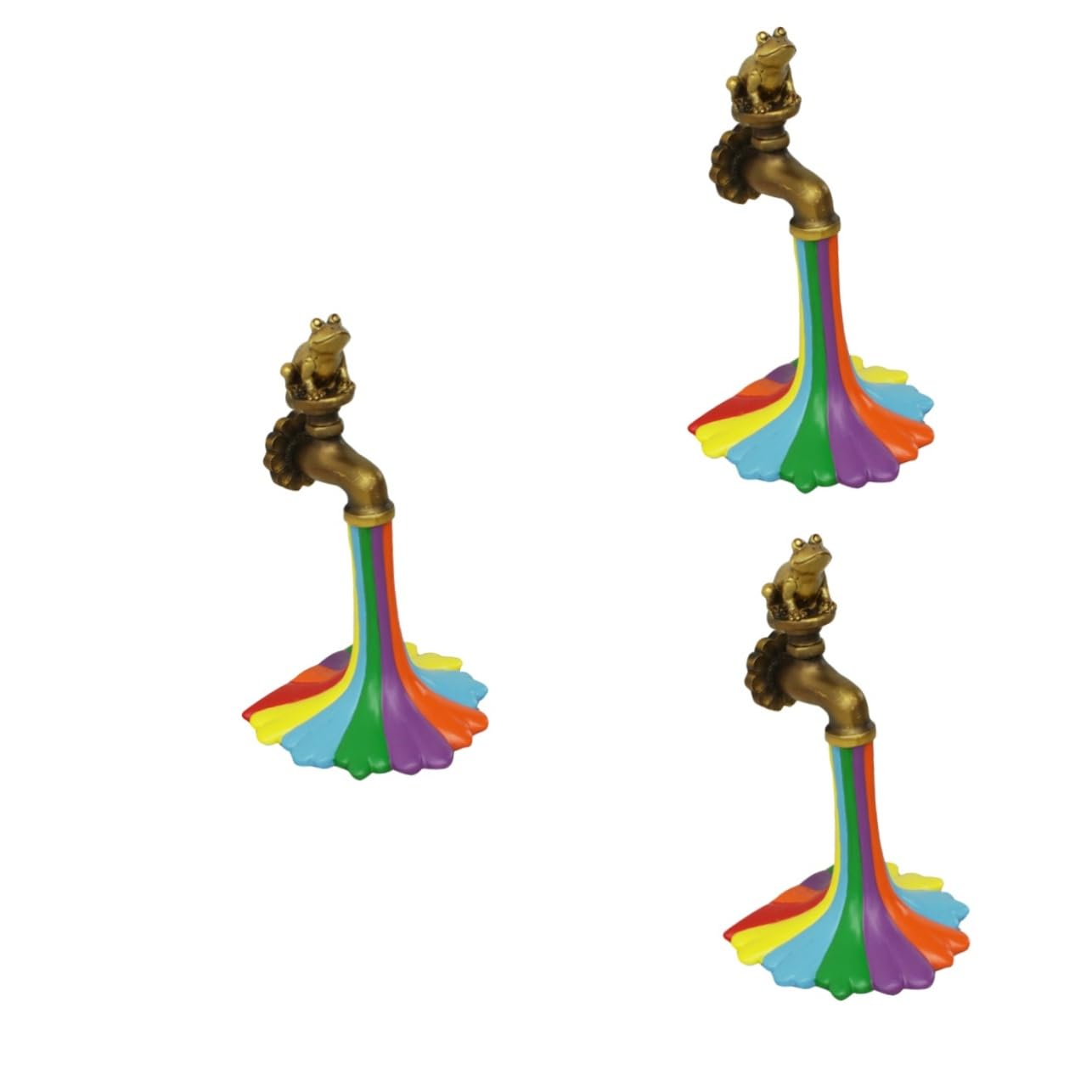 Ornement de robinet et statuette grenouille en résine haute finition