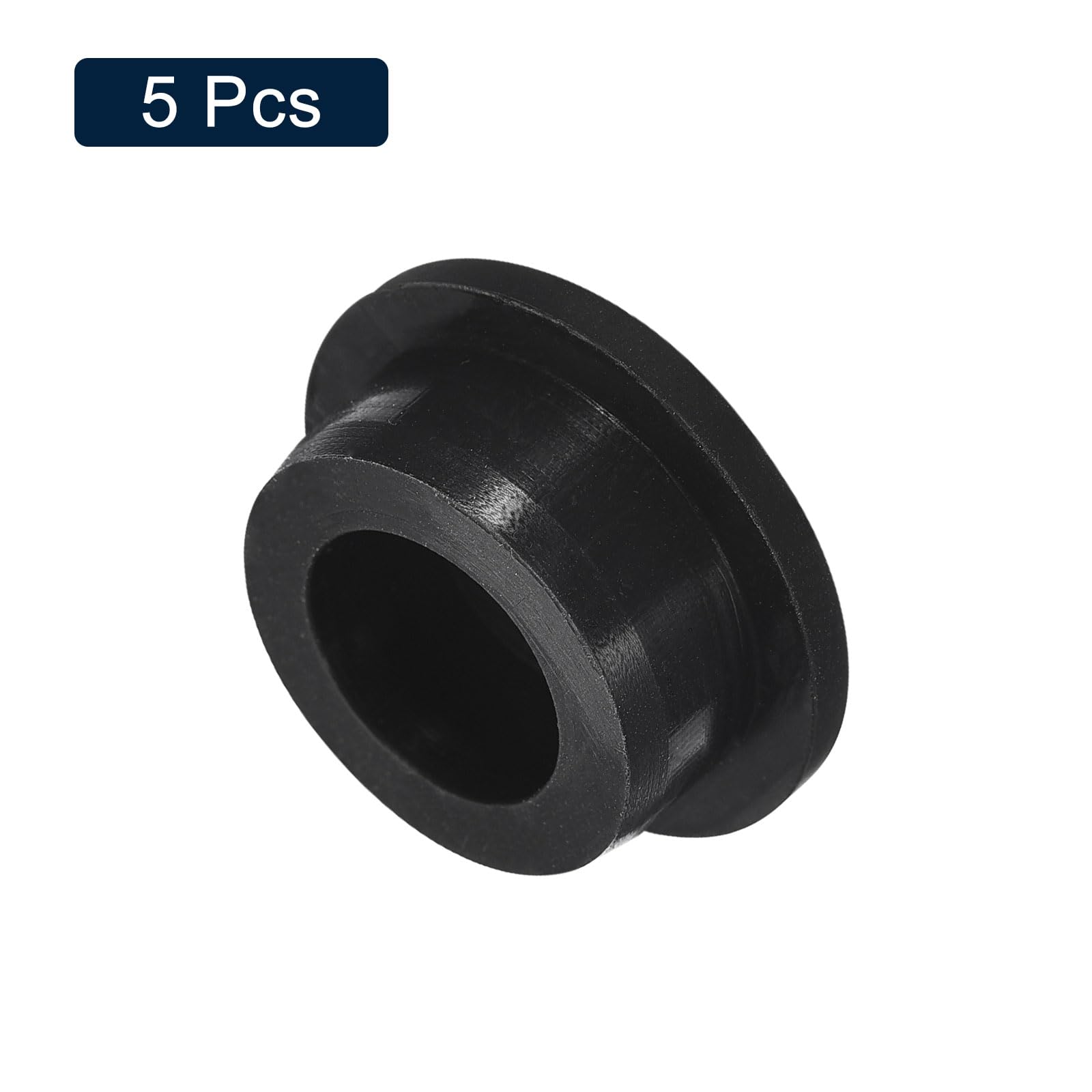 QUARKZMAN 5 zwarte doppen voor gaten, rubberen stoppen voor gaten 24 mm