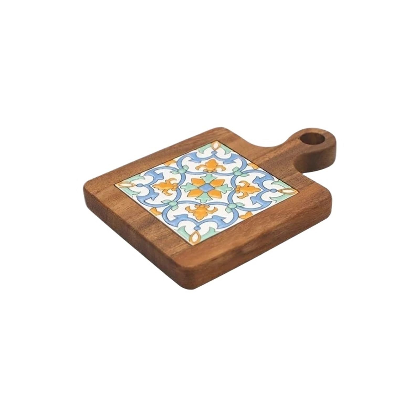Coasters 4pcs Wood Tiles Pot Mat Anti-Scalding Plate Drink Coasters Wooden Trivet Frame For Hot Tea Pots And Pans Pad Holders(Color 03)
