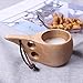 Cohpoh Wooden Cup Camping Cup Nordic Style Handmade Natural, Portable Wood Mug Drinking Cup for Coffee, Tea and Milk