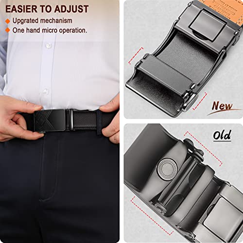 Image of Men's Belt,Bulliant Leather Adjustable Belt for Men Dress Casual 1 3 /8,Trim to Fit