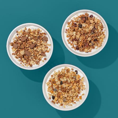 mymuesli BIO Weihnachts-Mix (2x575g + 6x50g Geschenk Minis) - Choco Almond Cinnamon Crunch, Baked Apple Cookie Crunch, 6er Mini-Müsli Geschenk-Box - Das gesundes Winter-Frühstück - 100% Palmöl-frei