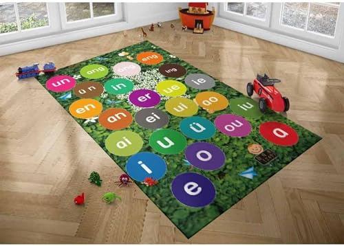 カーペット ラグ キッズ プレイマット 160*240cm ロードマップ 面白い 知育 ベビーマット 知育玩具 地図マップ 数字柄 絨毯 防音 6mm 赤ちゃん 教育用 子供部屋 保育園 プレイルーム 子供部屋 洗える 子供部屋マット 遊びマット 遊べる