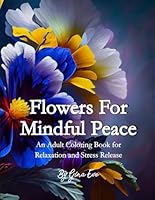 Flowers for Mindful Peace: An Adult Coloring Book for Relaxation and Stress Release (Coloring for Mindful Peace, Adult Coloring Books for Relaxation and Stress Release) B0D8H9GRXW Book Cover
