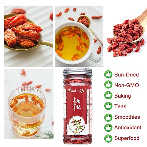 Plant Gift Goji Berries, Goji Berry Tea, 枸杞 Herbal Tea Goji Berries Dried, Chinese Wolfberry, Dry Fruits, Chinese Food 125G / 4.41oz - Image 4