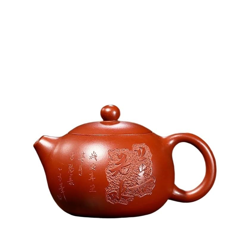Czajniczek 180 ml fioletowa glina, ręcznie robiony dzbanek Xishi z zaparzaczem, zestaw do herbaty Zisha, ozdoby, chiński czajniczek do zaparzacza